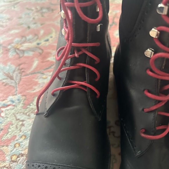 Christian Louboutin Black Leather Combat Boots – Size 44 – Red Sole Chain Tread - Picture 3 of 13